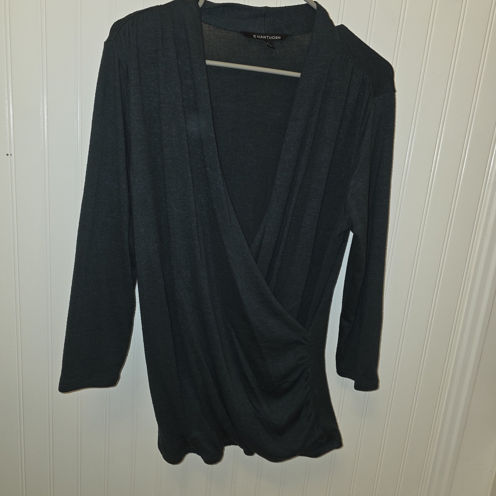 Forrest Green Wrap Top